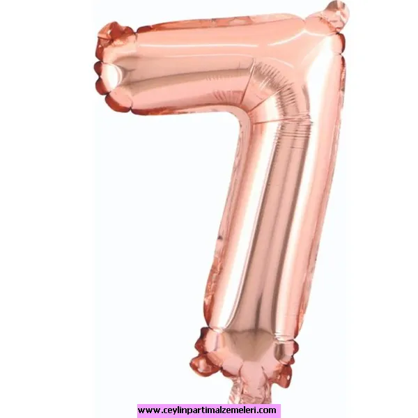 7 Rakam Rose Folyo Balon